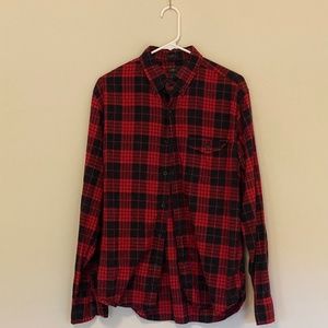 Mens shirt red plaid